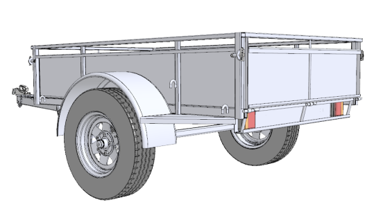 6 x4 (1830 x 1220mm) single axle trailer