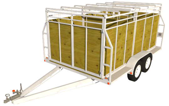 3.6 x 1.9m Stock Trailer with mounted cattle crate