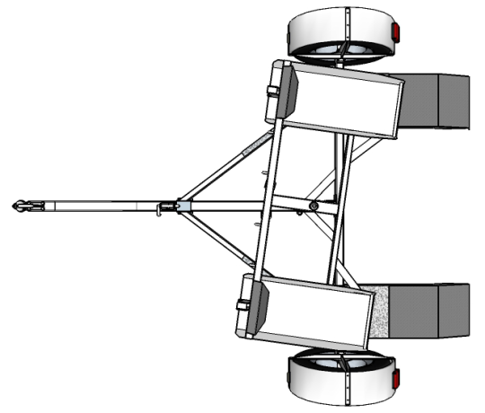 Tow dolly trailer with pivoting deck for vehicle towing