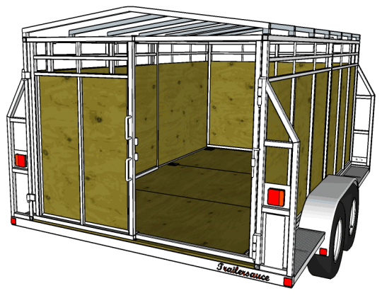 Stock Trailer or cattle trailer with crate