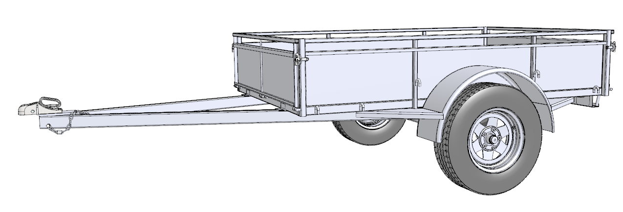 7' x 4'6" trailer is one of the handiest trailers around, not too big or too small!